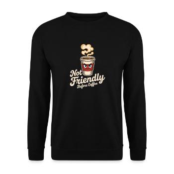 Introverti Pas Amical Solitaire Antisocial - Sweat-shirt Unisexe - noir - Devant - Alina (178cm) & Michal (187cm)