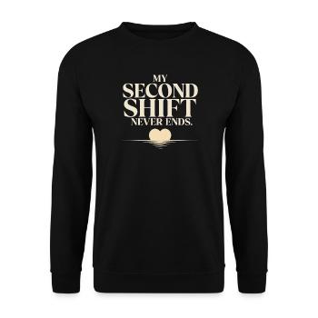 Working Caregiver Family Caregiver - Unisex Sweatshirt - black - Front - Alina (178cm) & Michal (187cm)
