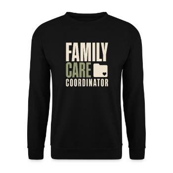 Care for the elderly for parents, family caregivers, - Unisex Sweatshirt - black - Front - Alina (178cm) & Michal (187cm)