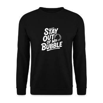 Reste hors de ma bulle - Sweat-shirt Unisexe - noir - Devant - Alina (178cm) & Michal (187cm)
