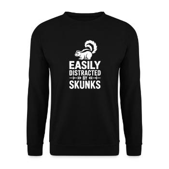 Stinktiere Sprüche Lustiges Stinktiere Geschenk - Unisex Pullover - Schwarz - Vorne - Alina (178cm) & Michal (187cm)