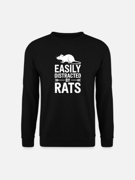 Rat Sayings Rat Funny Rat Gift - Unisex Sweatshirt - black