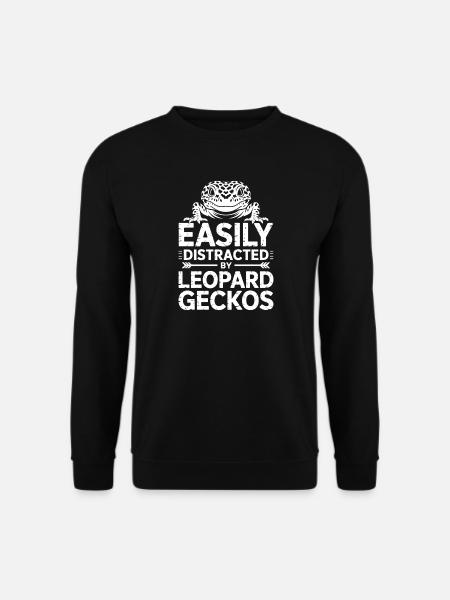 Leopardgecko Sprüche Lustige Leopardgecko Geschenk - Unisex Pullover - Schwarz