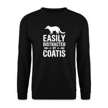Coatis Sayings Funny Coatis Gift - Unisex Sweatshirt - black - Front - Alina (178cm) & Michal (187cm)