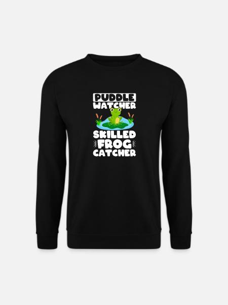 Frog Catcher Puddle Watcher Skilled Frog - Unisex Sweatshirt - black