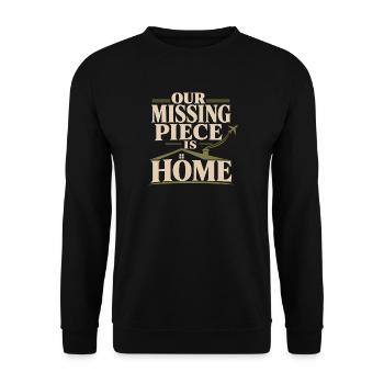 Military Homecoming Family Deployment Welcome - Unisex Sweatshirt - black - Front - Alina (178cm) & Michal (187cm)