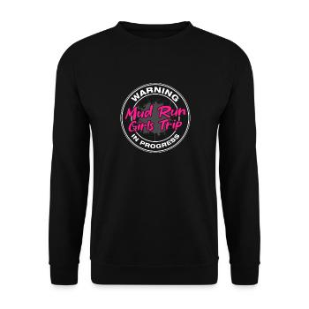 Course filles dans la boue Course de Schlammlauf Course boueuse - Sweat-shirt Unisexe - noir - Devant - Alina (178cm) & Michal (187cm)