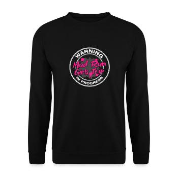 Course filles dans la boue Course de Schlammlauf Course boueuse - Sweat-shirt Unisexe - noir - Devant - Alina (178cm) & Michal (187cm)