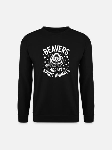 Biber Sprüche Biber Lustiges Biber Geschenk - Unisex Pullover - Schwarz