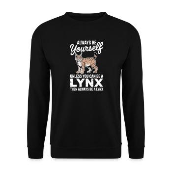 Lynx Dictions Lynx Drôle de cadeau de lynx - Sweat-shirt Unisexe - noir - Devant - Alina (178cm) & Michal (187cm)