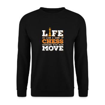 Chess Chess Player Chessboard - Unisex Sweatshirt - black - Front - Alina (178cm) & Michal (187cm)