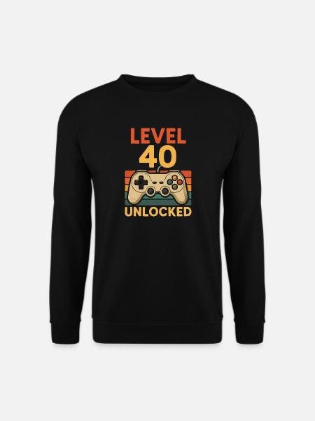 40th Birthday Gaming - Unisex Sweatshirt - black