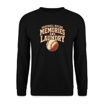 Baseball Mother, Softball Mother, White Pants, - Unisex Sweatshirt - black - Front - Alina (178cm) & Michal (187cm)