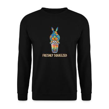 Bubble Tea Boba Drôle de Lapin mignon - Sweat-shirt Unisexe - noir - Devant - Alina (178cm) & Michal (187cm)
