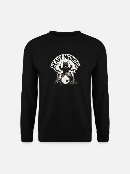 Katziger Drummer Heavy Metal - Unisex Sweatshirt - black