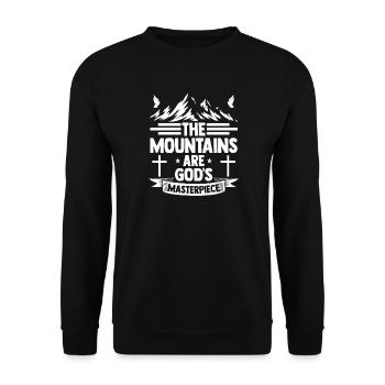 Hiking Mountain Trail Backpacking Outdoors Poaching - Unisex Sweatshirt - black - Front - Alina (178cm) & Michal (187cm)