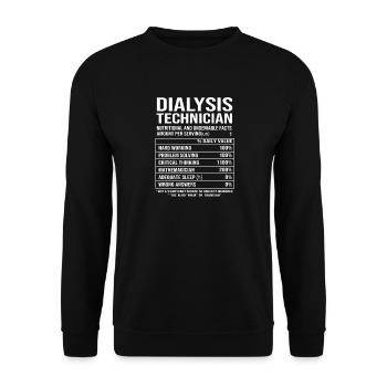 Technicien en dialyse - Sweat-shirt Unisexe - noir - Devant - Alina (178cm) & Michal (187cm)
