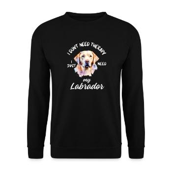 Art de thérapie du Labrador - Sweat-shirt Unisexe - noir - Devant - Alina (178cm) & Michal (187cm)