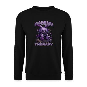 Pastel Goth Soft Goth Gaming Gamer - Unisex Sweatshirt - black - Front - Alina (178cm) & Michal (187cm)