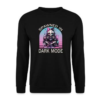 Pastel Goth Soft Goth Gaming Gamer - Unisex Sweatshirt - black - Front - Alina (178cm) & Michal (187cm)