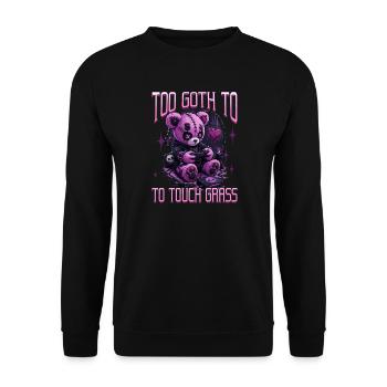 Pastel Goth Soft Goth Gaming Gamer - Unisex Sweatshirt - black - Front - Alina (178cm) & Michal (187cm)