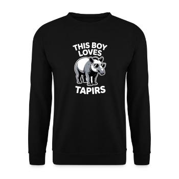 Dictons de tapir Tapir Drôle de cadeau de tapir - Sweat-shirt Unisexe - noir - Devant - Alina (178cm) & Michal (187cm)