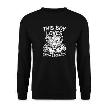 Dictions du léopard des neiges Cadeau mignon du léopard des neiges - Sweat-shirt Unisexe - noir - Devant - Alina (178cm) & Michal (187cm)