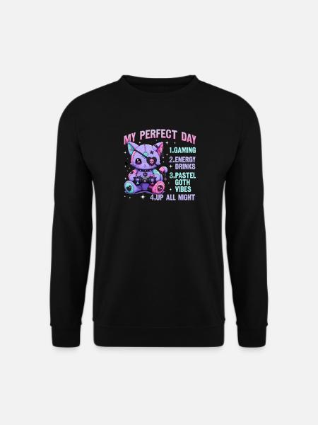 Pastel Goth Soft Goth Gaming Gamer - Unisex Sweatshirt - black