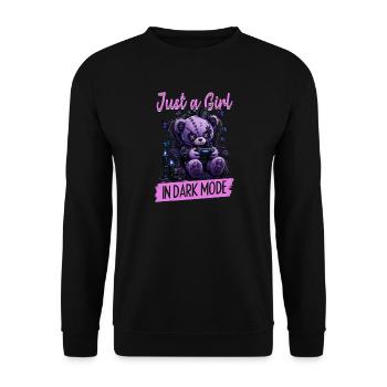 Pastel Goth Soft Goth Gaming Gamer - Unisex Sweatshirt - black - Front - Alina (178cm) & Michal (187cm)
