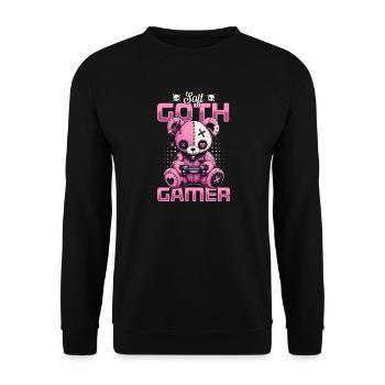 Pastel Goth Soft Goth Gaming Gamer - Unisex Sweatshirt - black - Front - Alina (178cm) & Michal (187cm)