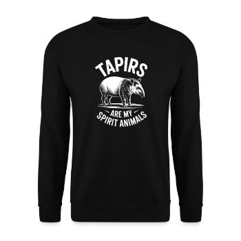 Dictons de tapir Tapir Drôle de cadeau de tapir - Sweat-shirt Unisexe - noir - Devant - Alina (178cm) & Michal (187cm)