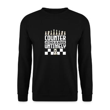 Chess Chess Player Chessboard - Unisex Sweatshirt - black - Front - Alina (178cm) & Michal (187cm)