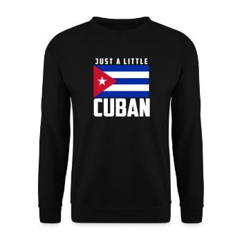 Just A Little Cuban Cuba Flag Cuban Pride - Unisex Sweatshirt - black - Front - Alina (178cm) & Michal (187cm)