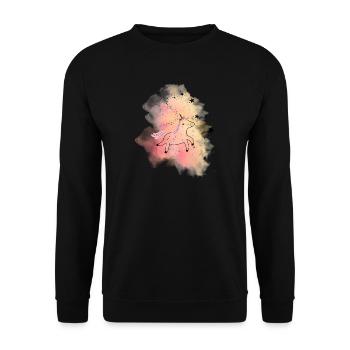 Pastellunicorn Sternenstaub - Unisex Pullover - Schwarz - Vorne - Alina (178cm) & Michal (187cm)