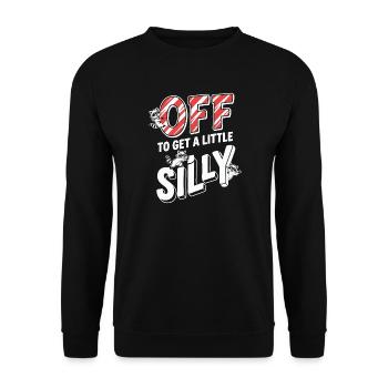 Off To Get A Little Silly - Unisex Pullover - Schwarz - Vorne - Alina (178cm) & Michal (187cm)