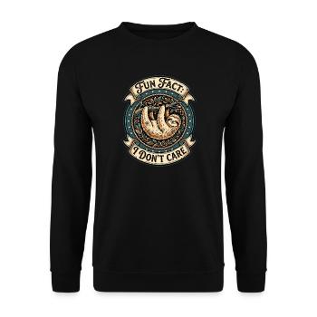 Fait amusant et sarcastique drôle, je m’en fiche - Sweat-shirt Unisexe - noir - Devant - Alina (178cm) & Michal (187cm)