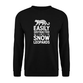 Dictions du léopard des neiges Cadeau mignon du léopard des neiges - Sweat-shirt Unisexe - noir - Devant - Alina (178cm) & Michal (187cm)
