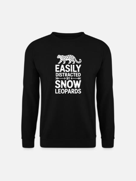Schneeleopard Sprüche Süßes Schneeleopard Geschenk - Unisex Pullover - Schwarz