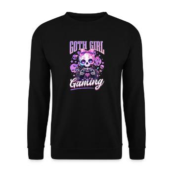 Pastel Goth Soft Goth Gaming Gamer - Sweat-shirt Unisexe - noir - Devant - Alina (178cm) & Michal (187cm)
