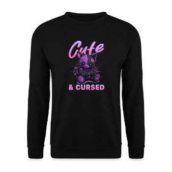 Pastel Goth Soft Goth Gaming Gamer - Sweat-shirt Unisexe - noir - Devant - Alina (178cm) & Michal (187cm)