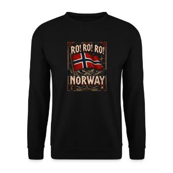 Drapeau norvégien dans un cadre vintage - Sweat-shirt Unisexe - noir - Devant - Alina (178cm) & Michal (187cm)