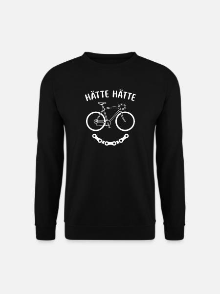 Hätte Hätte Fahrradkette lustige Fahrrad Sprüche - Unisex Pullover - Schwarz