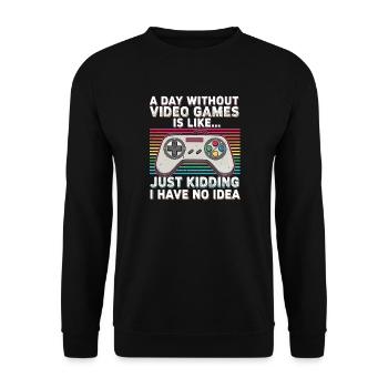 Manette rétro Humor Rainbow - Sweat-shirt Unisexe - noir - Devant - Alina (178cm) & Michal (187cm)