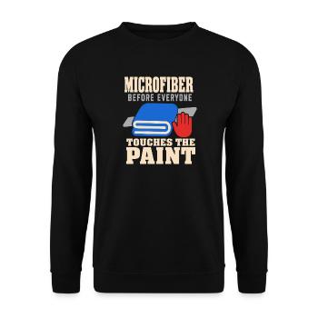 Detaileur de garage Detailing de voitures Detailer de voitures - Sweat-shirt Unisexe - noir - Devant - Alina (178cm) & Michal (187cm)