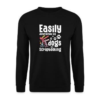 Dogs and Scrapbooking - Unisex Sweatshirt - black - Front - Alina (178cm) & Michal (187cm)