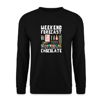 Week-end de scrapbooking - Sweat-shirt Unisexe - noir - Devant - Alina (178cm) & Michal (187cm)
