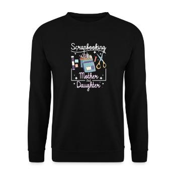 Scrapbooking Mère Fille - Sweat-shirt Unisexe - noir - Devant - Alina (178cm) & Michal (187cm)