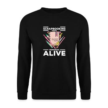 Keeping memories alive - Unisex Sweatshirt - black - Front - Alina (178cm) & Michal (187cm)