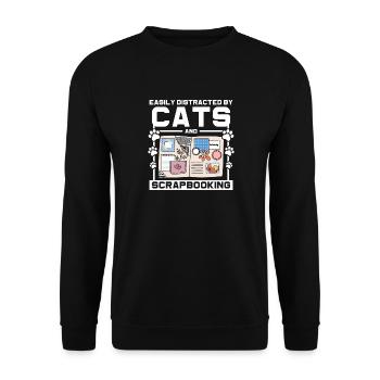 Chats et scrapbooking - Sweat-shirt Unisexe - noir - Devant - Alina (178cm) & Michal (187cm)