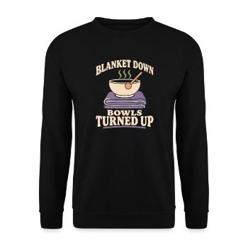 Klangbad Klangheilung Singing Bowl Gift - Unisex Sweatshirt - black - Front - Alina (178cm) & Michal (187cm)